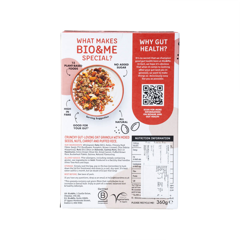 BIO & ME Super Seedy & Nutty Granola  (360g)