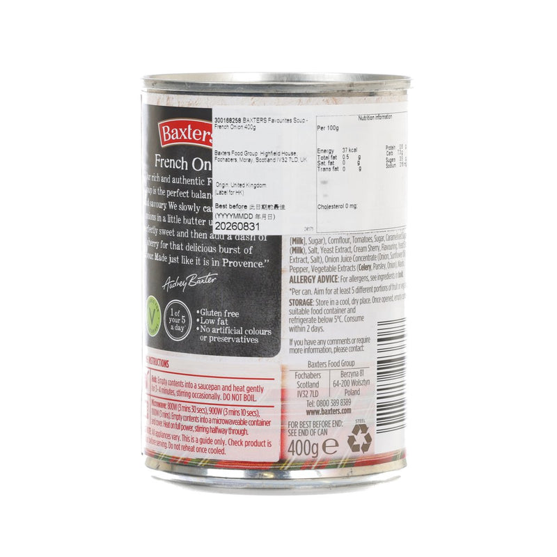 BAXTERS Favourites Soup - French Onion  (400g)