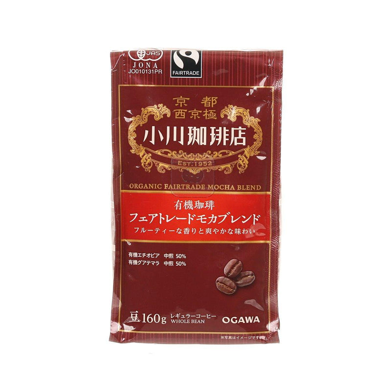OGAWA COFFEE Organic Fairtrade Mocha Blend Whole Coffee Bean  (160g)