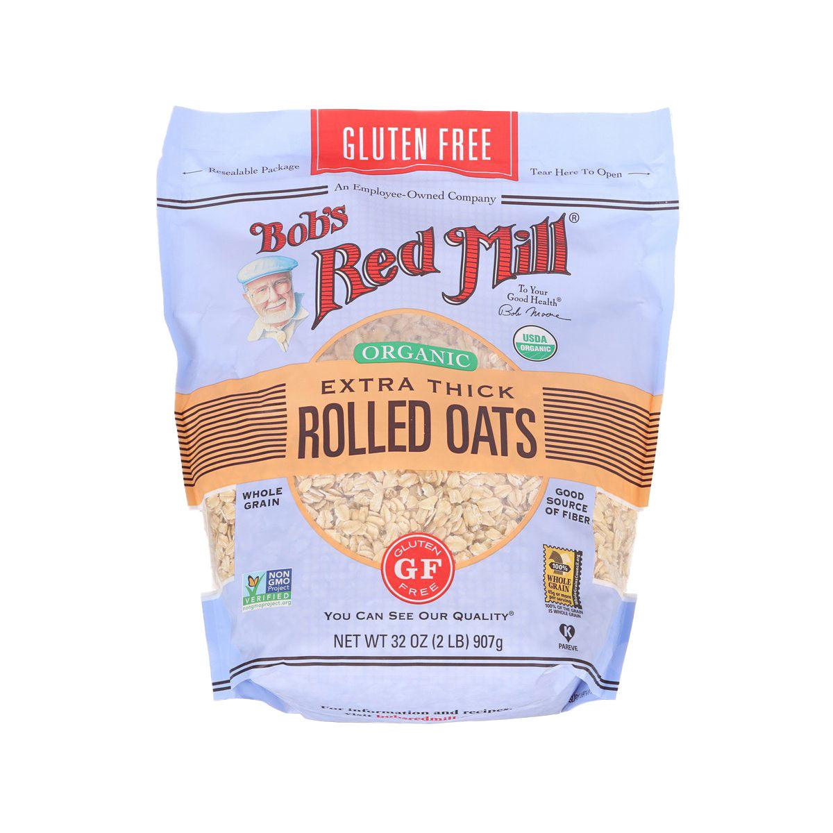 BOB'S RED MILL Gluten Free Organic Extra Think Rolled Oats (907g)