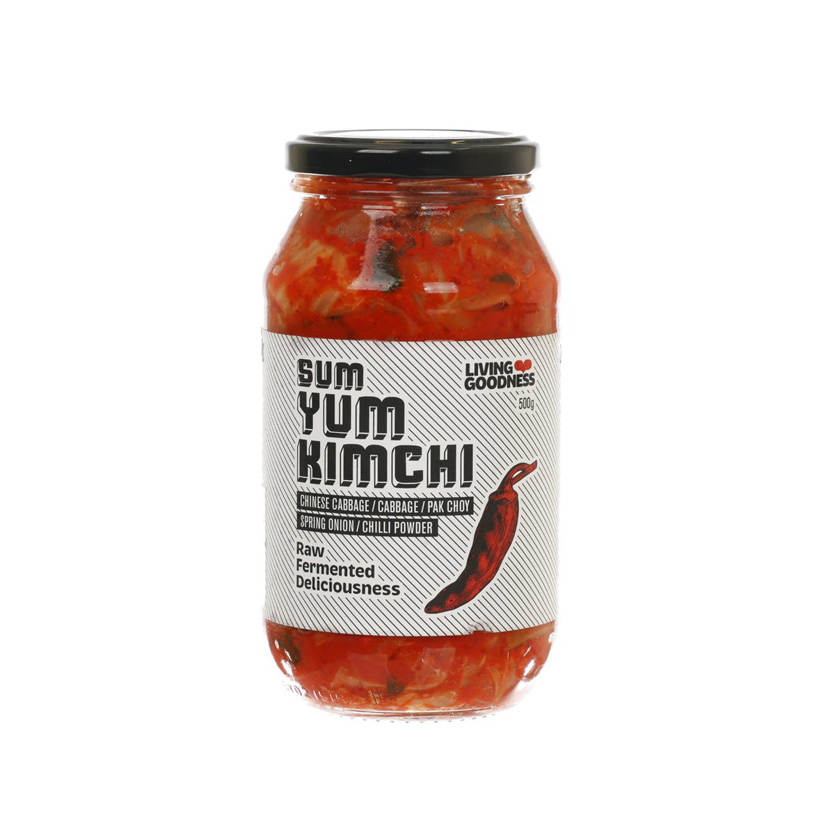 Living Goodness Sum Yum Kimchi, 500g – Spicy, Gourmet
