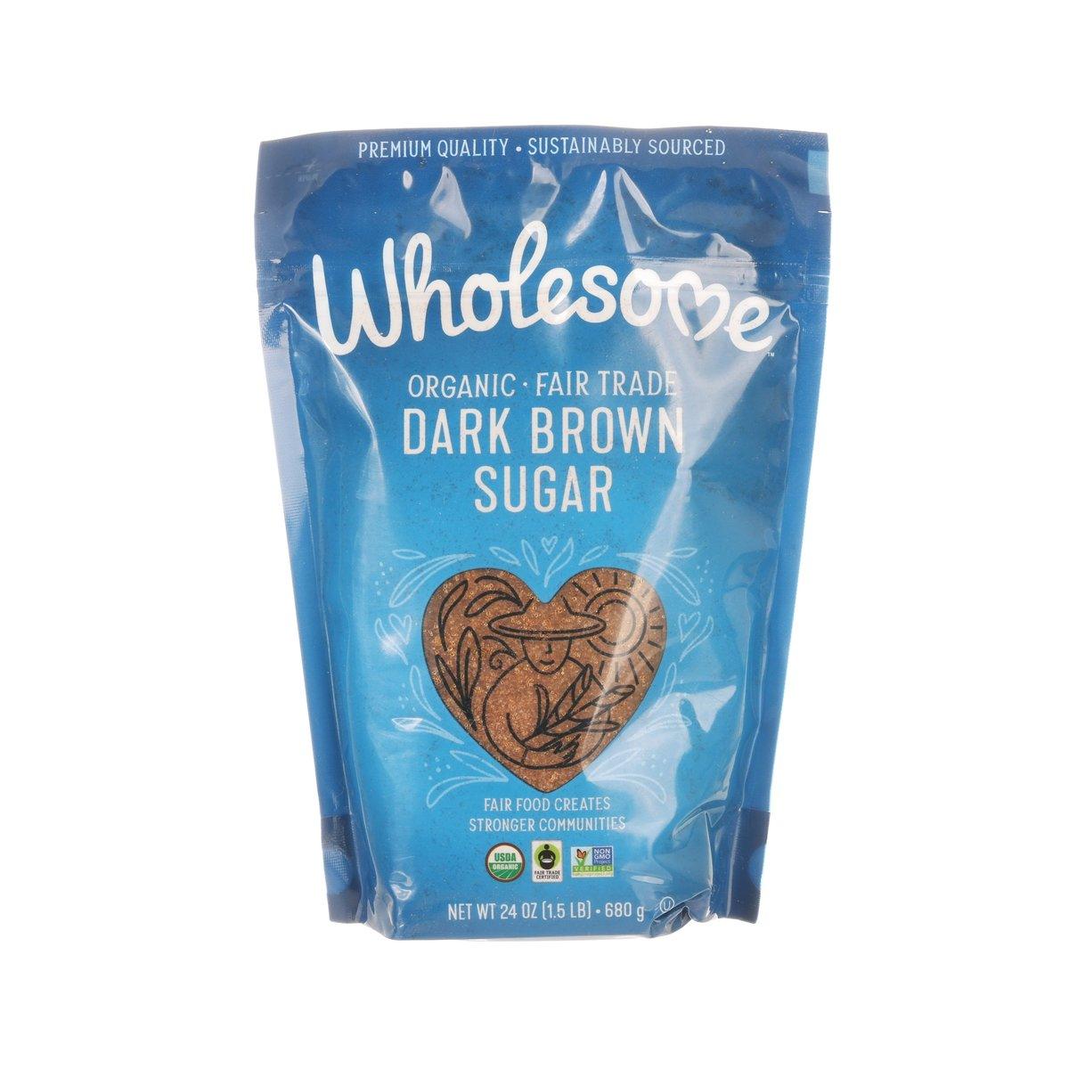 WHOLESOME SWEETENERS Organic Dark Brown Sugar (680g)