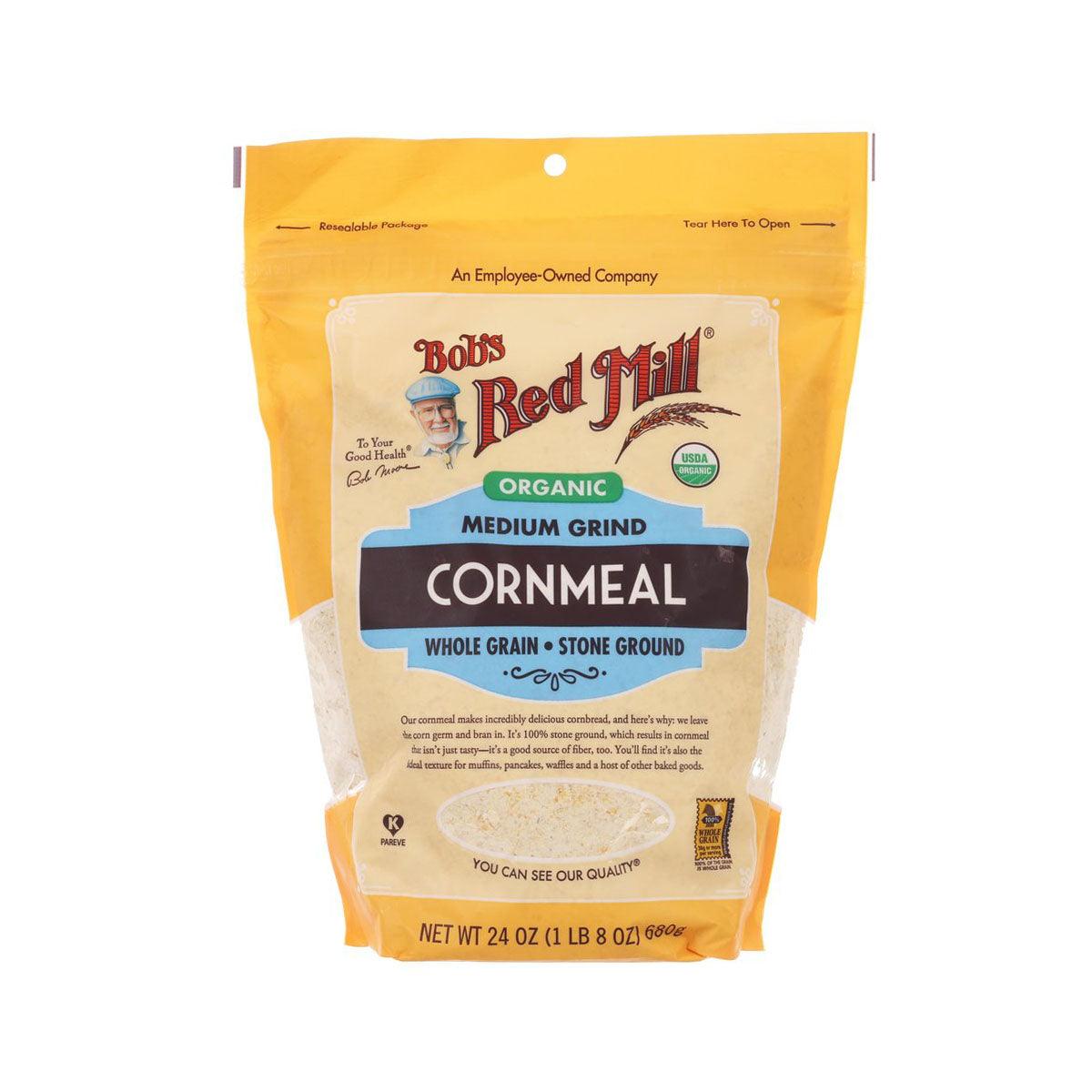 BOB'S RED MILL Organic Whole Grain Medium Grind Cornmeal (680g)