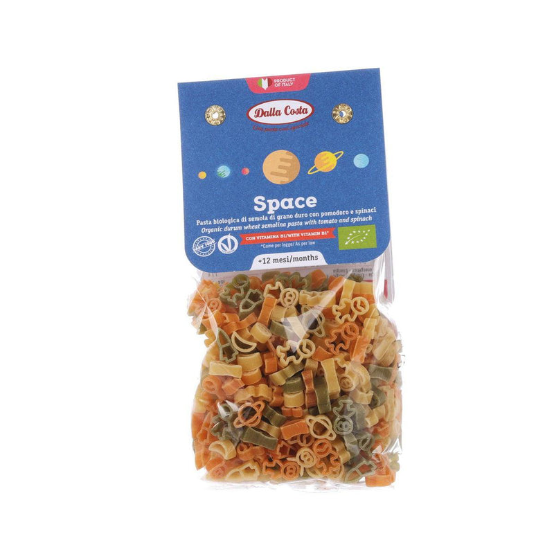 DALLA COSTA Organic Durum Wheat Semolina Pasta with Tomato and Spinach - Space  (200g)