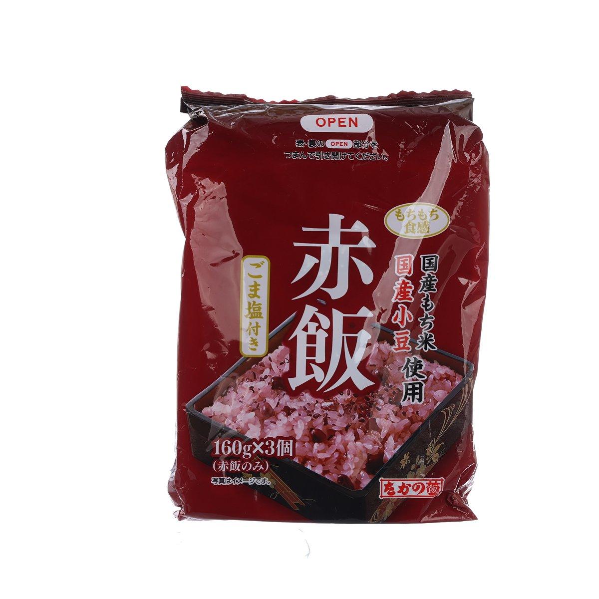 TAKANOFOODS Red Rice - Red Bean Glutinous Rice with Seaweed Salt (482.4g)