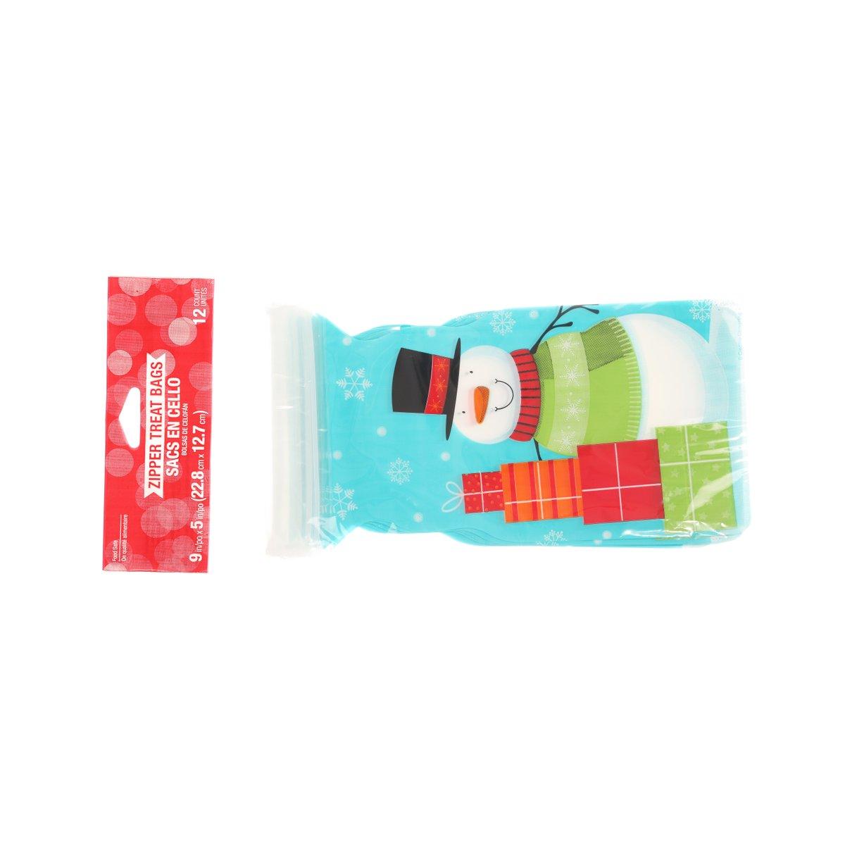 CREATIVE CONVERTING Xmas Shaped Treat Bags - Snowman (12pcs)