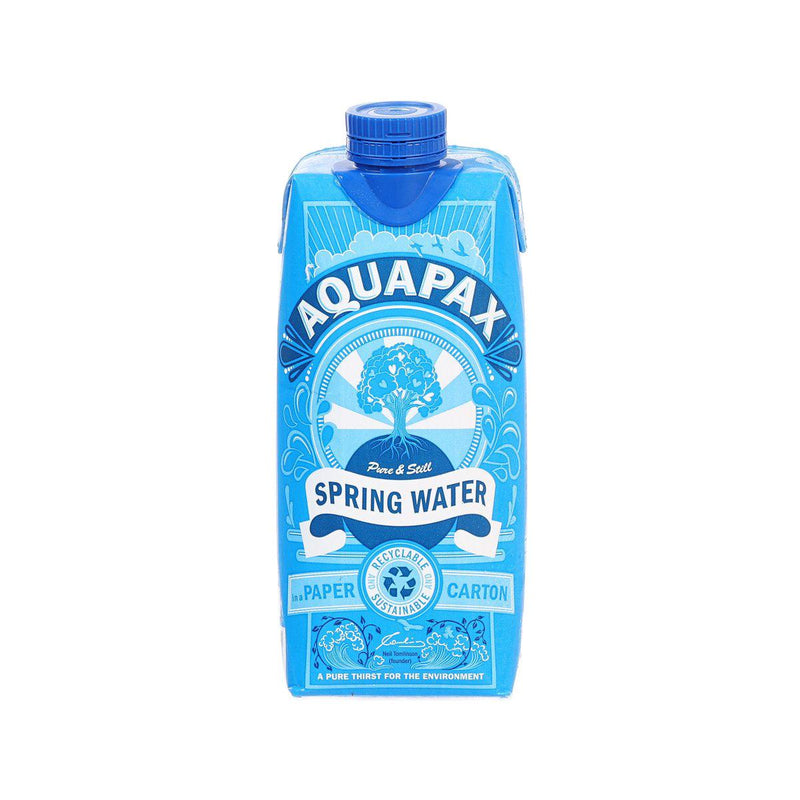 AQUAPAX Natural Spring Water [Paper Based Bottle]  (500mL)