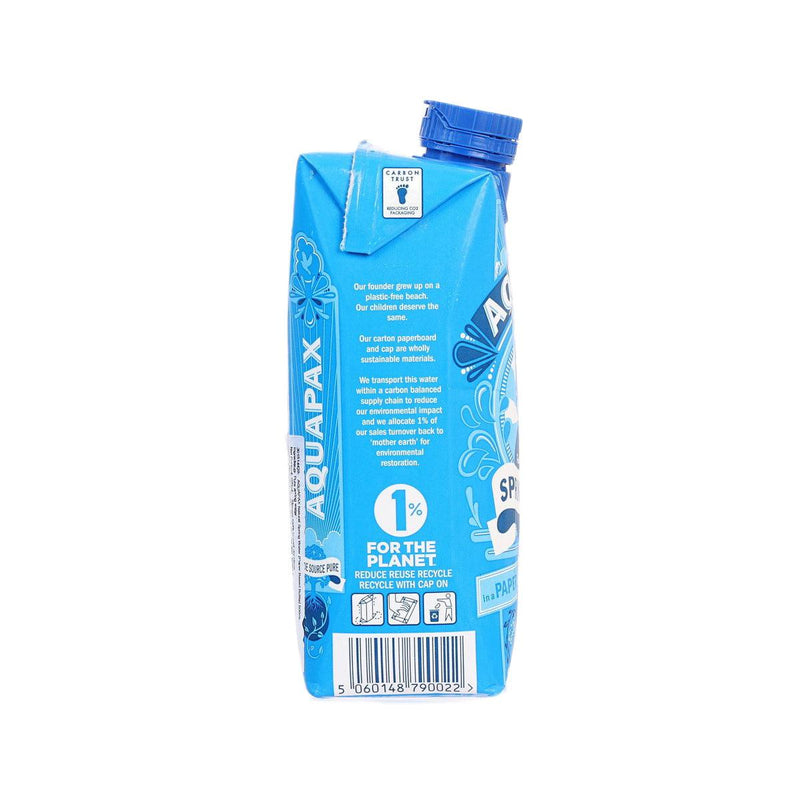 AQUAPAX Natural Spring Water [Paper Based Bottle]  (500mL)