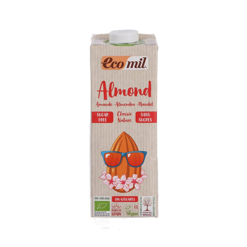 ECOMIL Organic Classic Nature Almond Drink - Sugar Free  (1L)