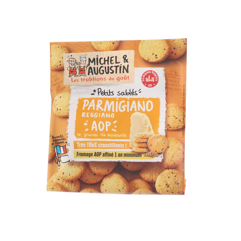 MICHEL & AUGUSTIN Butter Biscuits with Parmigiano Reggiano Cheese and Mustard Seeds  (100g)