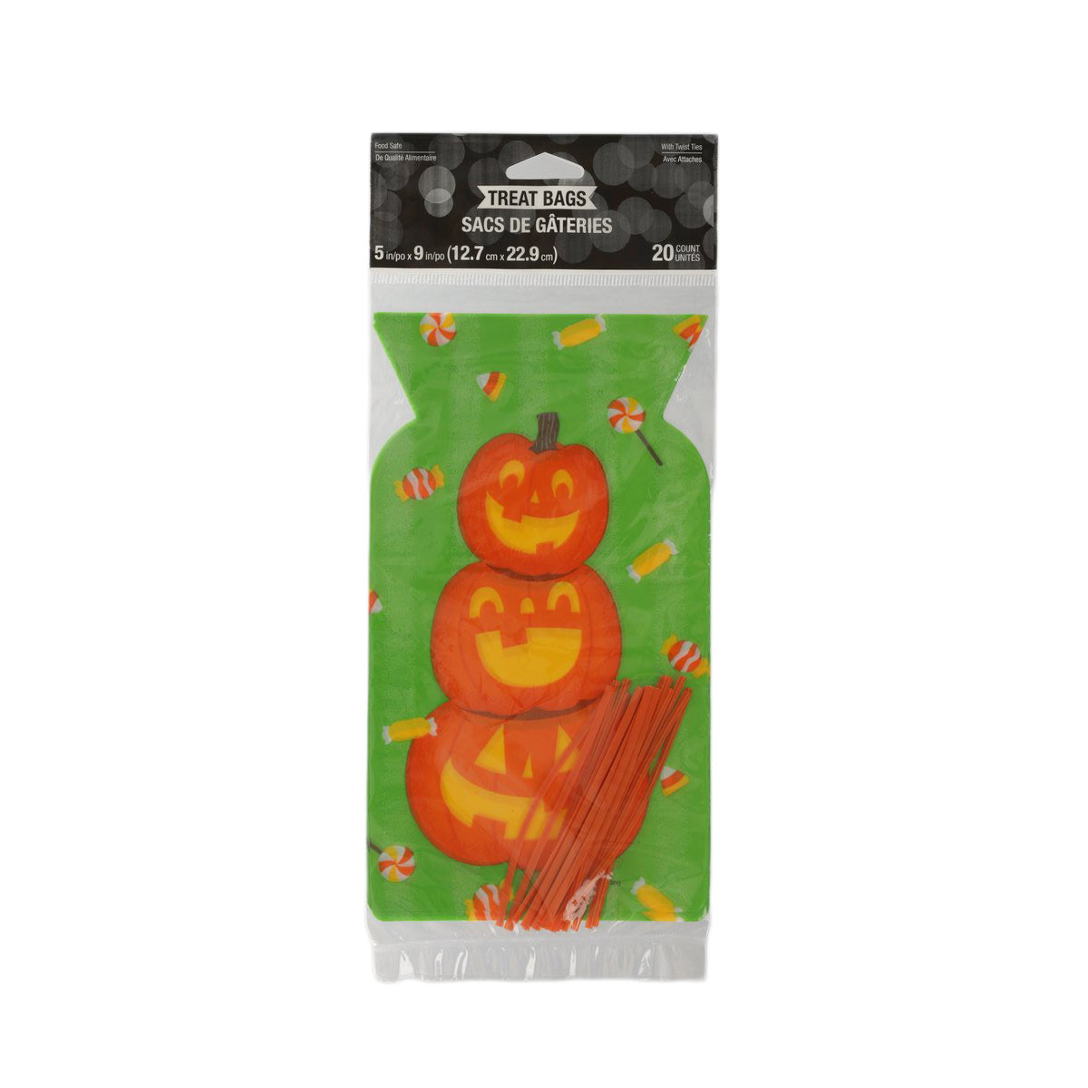 CREATIVE CONVERTING Halloween Shaped Treat Bag - Pumpkin Stack (20pcs)
