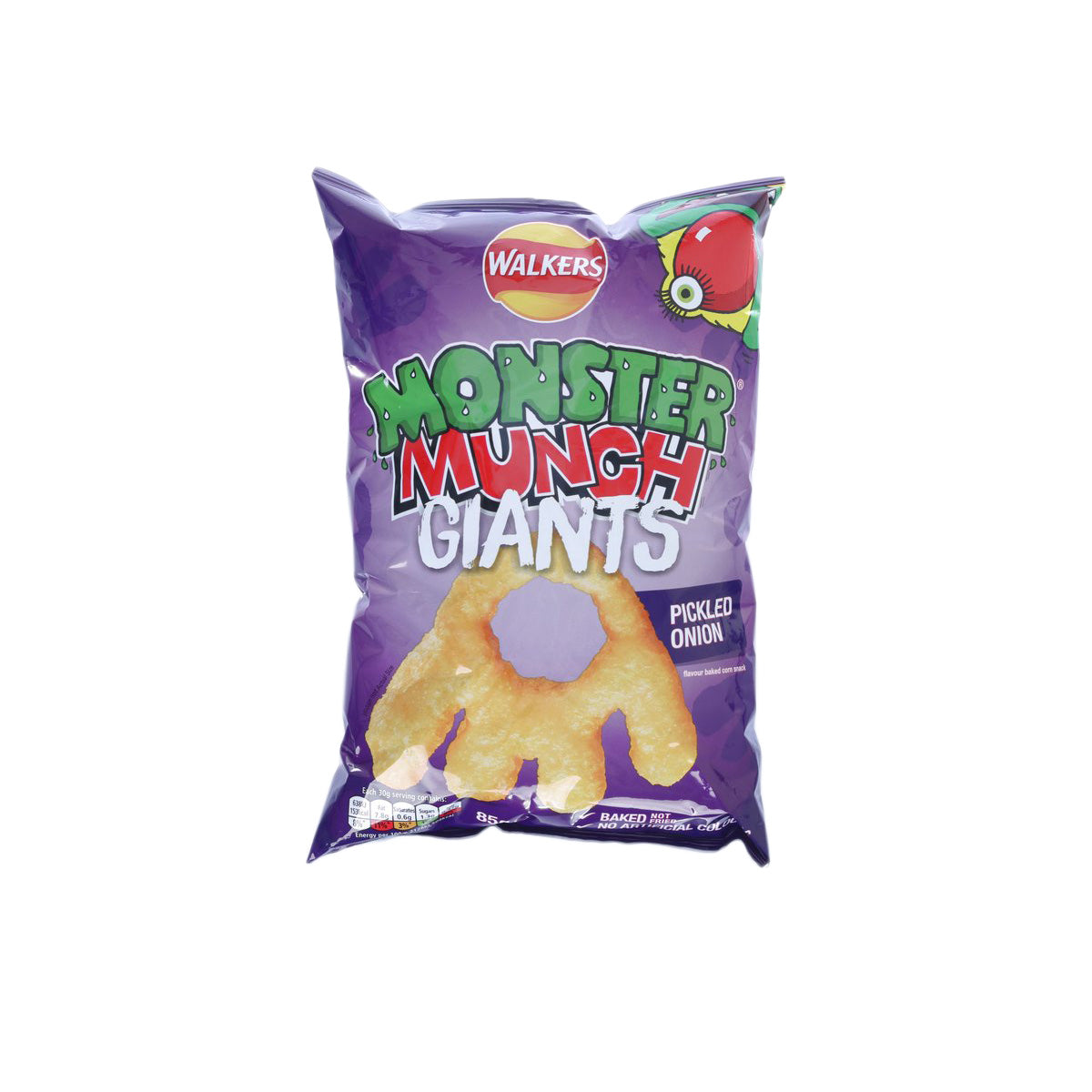 WALKERS Monster Munch Giants Baked Corn Snacks - Pickled Onion Flavour