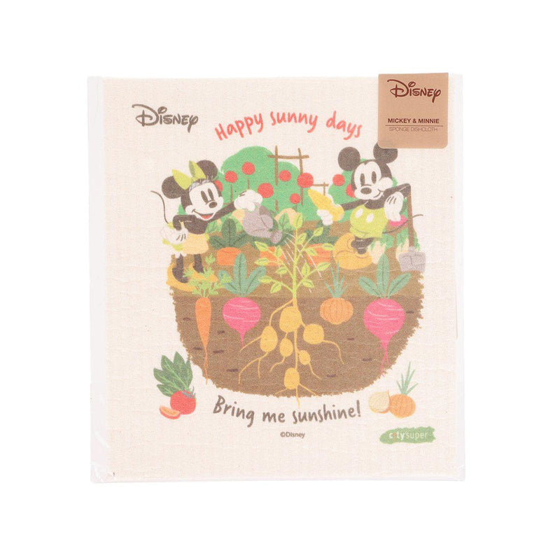 CITYSUPER DISNEY THEMED Sponge Dishcloth - Mickey & Minnie Flower