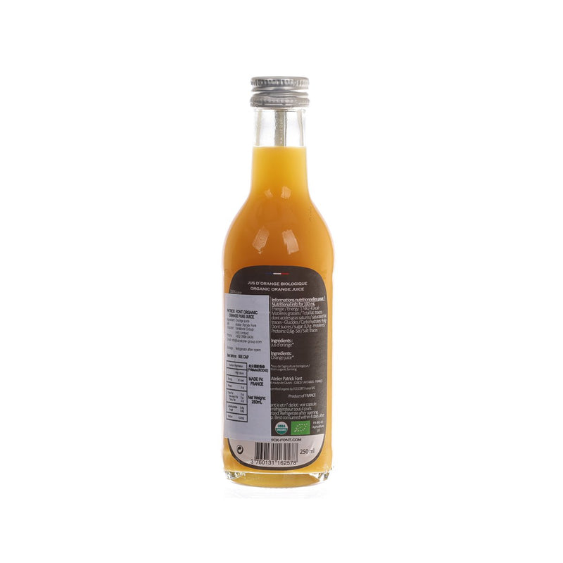 PATRICK FONT Organic Orange Pure Juice [Bottle]  (250mL)