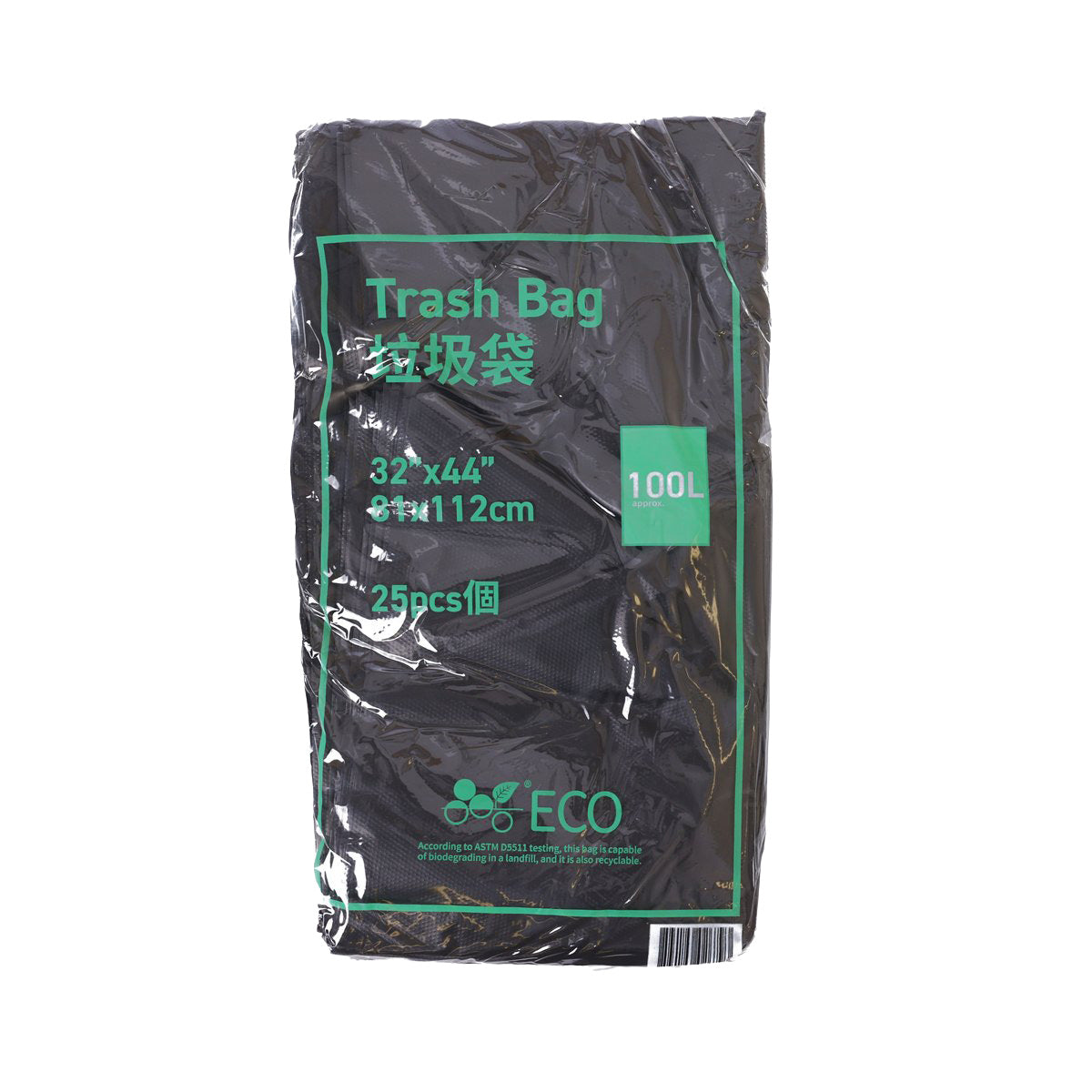TRASH BAG HDPE+ECO Trash Bag 100L - 32X44" (25pcs)