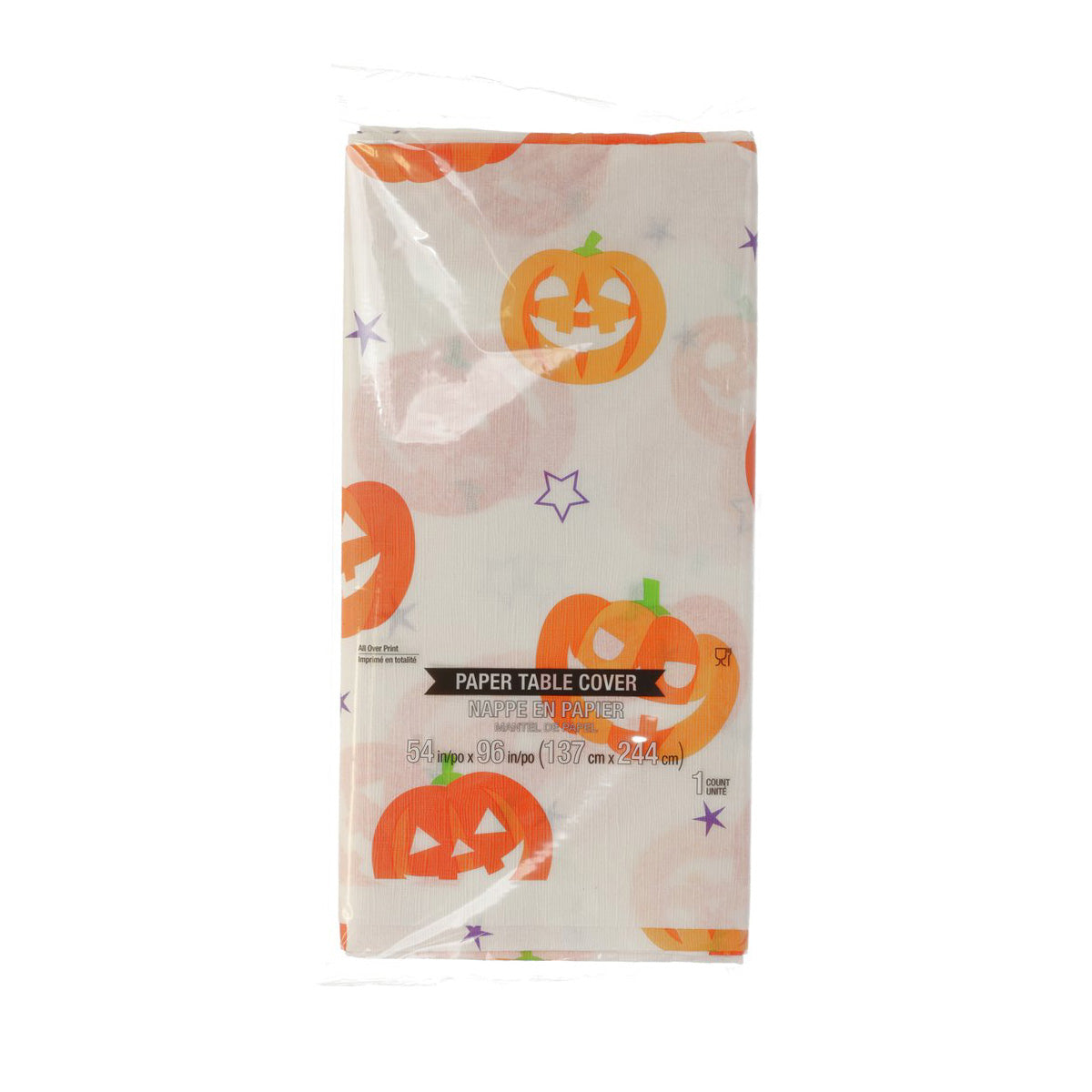 CREATIVE CONVERTING Halloween Paper Tablecover Pumpkin city'super E