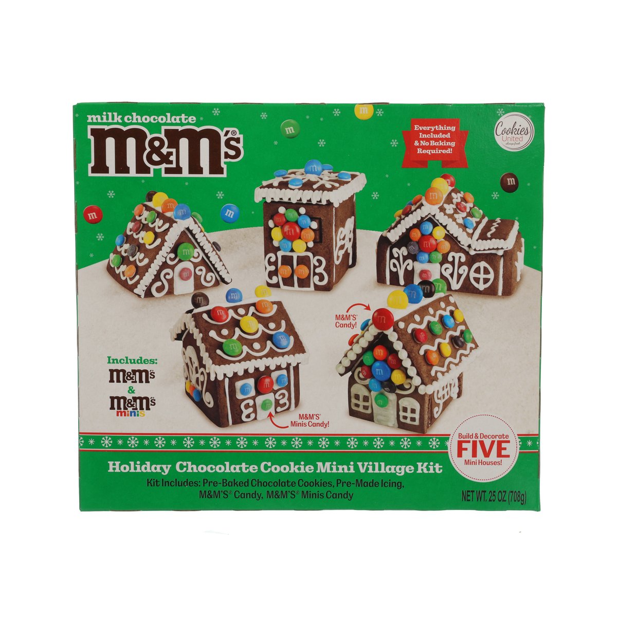 COOKIES UNITED M&M's Holiday Chocolate Village Kit (708g)