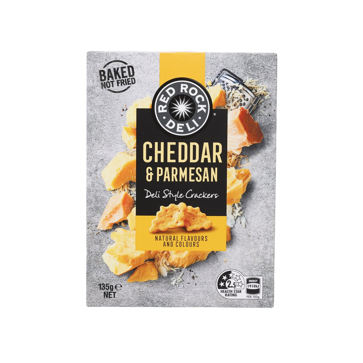 RED ROCK DELI Deli Style Crackers - Cheddar & Parmesan (135g)