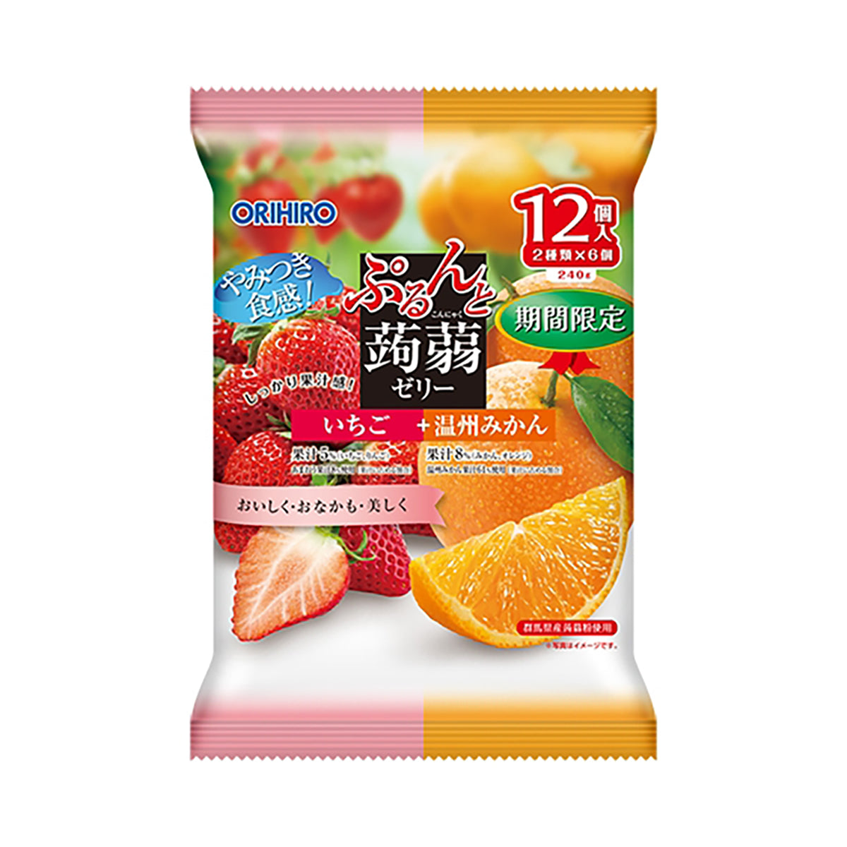ORIHIRO Konnyaku Jelly - Strawberry & Mikan (240g)
