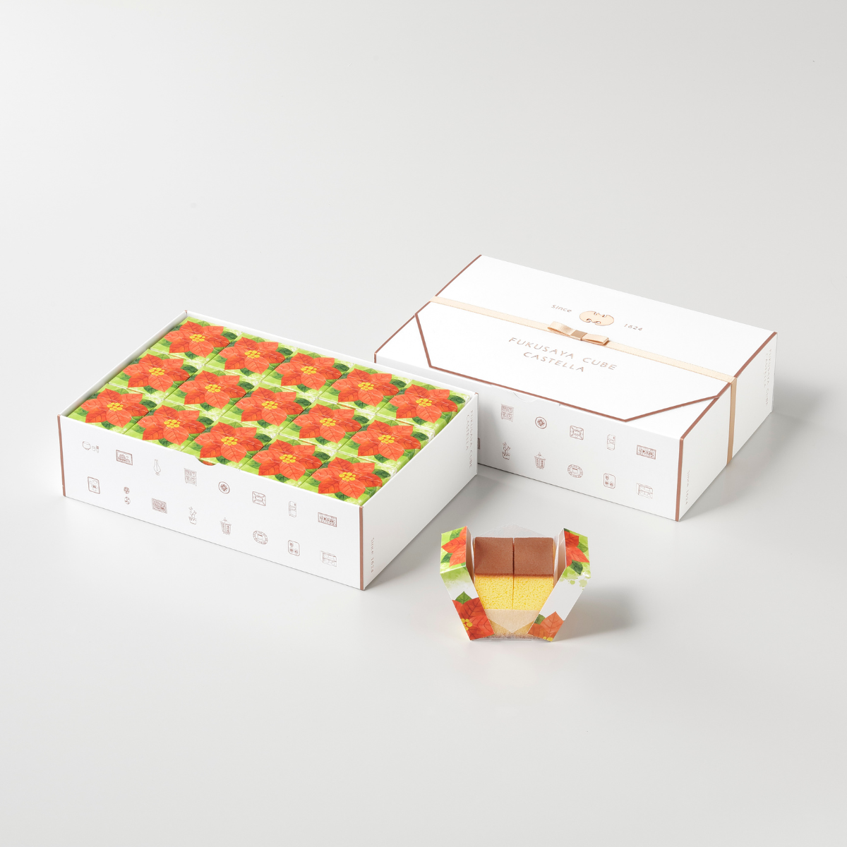 福砂屋小長崎蛋糕禮盒(15件裝) - 一品紅包裝