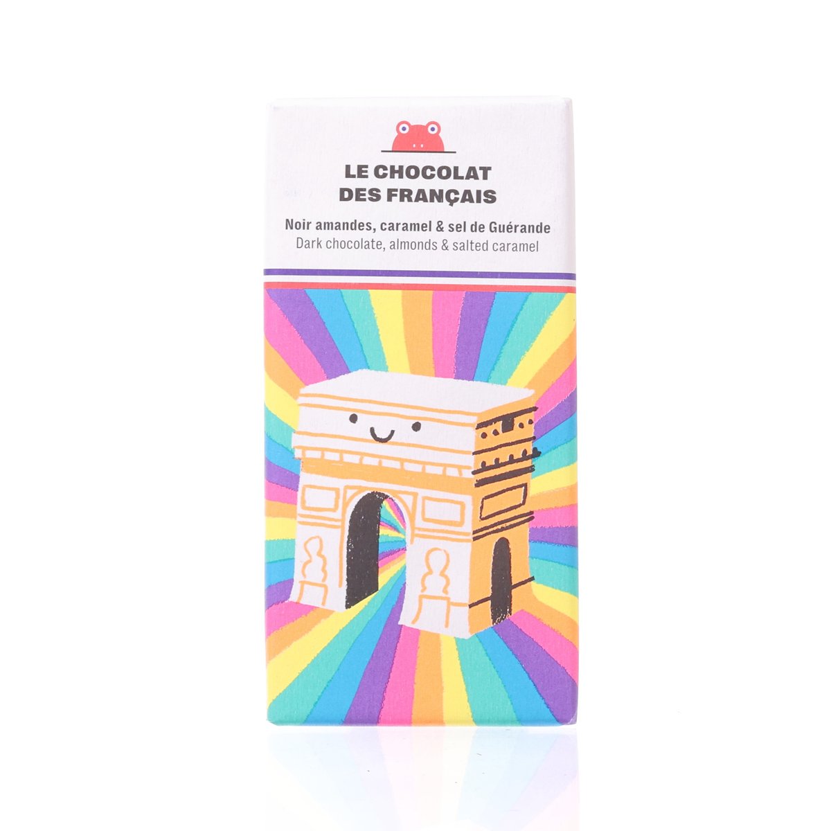 LE CHOCOLAT DES FRANCAIS Triomphe - Organic Dark Chocolate, Almonds Silvers & Salted Caramel (70g)