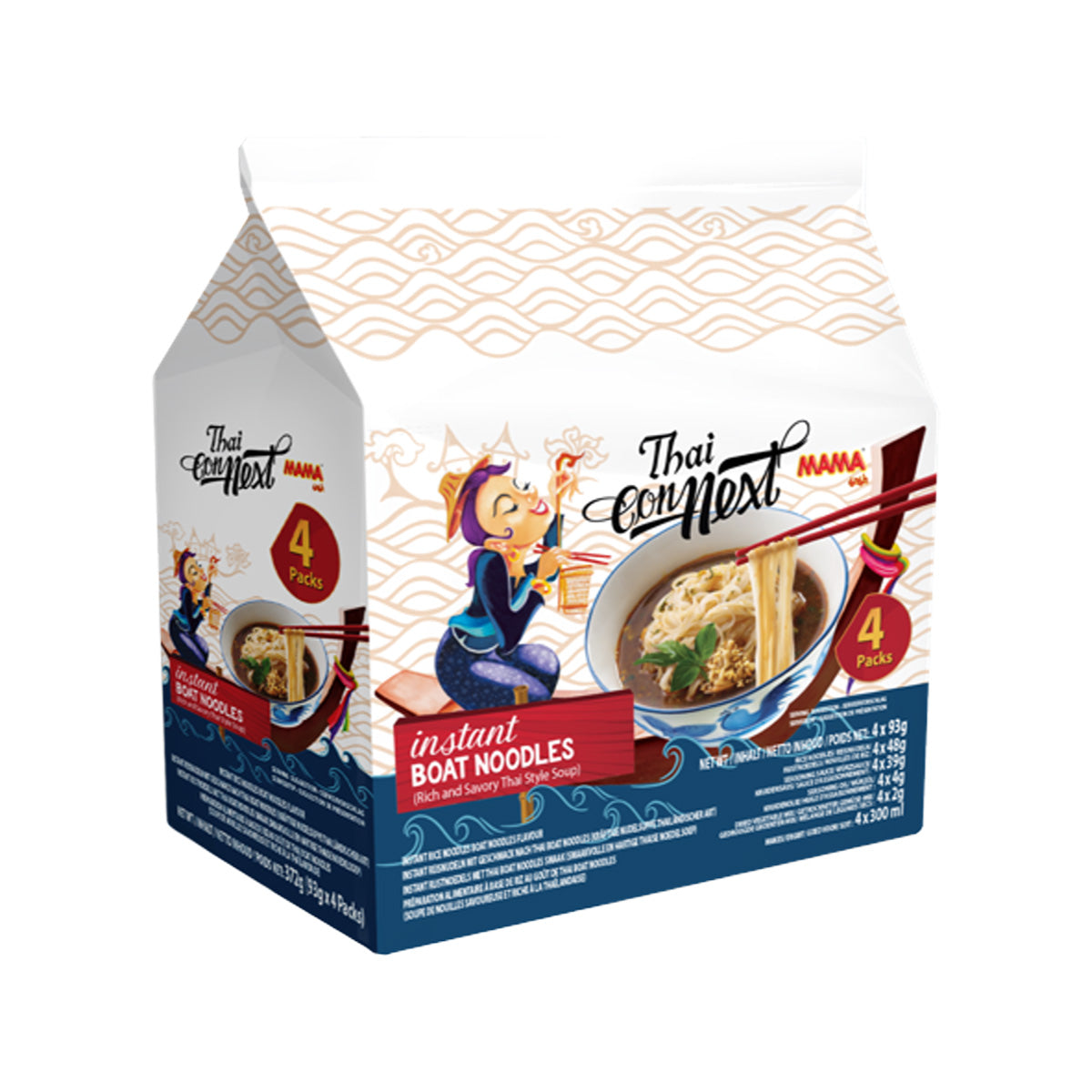 MAMA Thai Connext Instant Boat Noodles (4 x 93g)