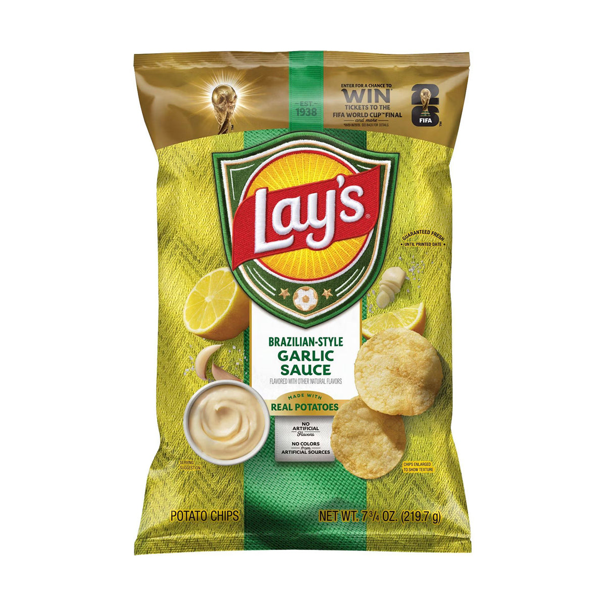 LAY'S Potato Chips - Brazilian-Style Garlic Sauce (219.7g)