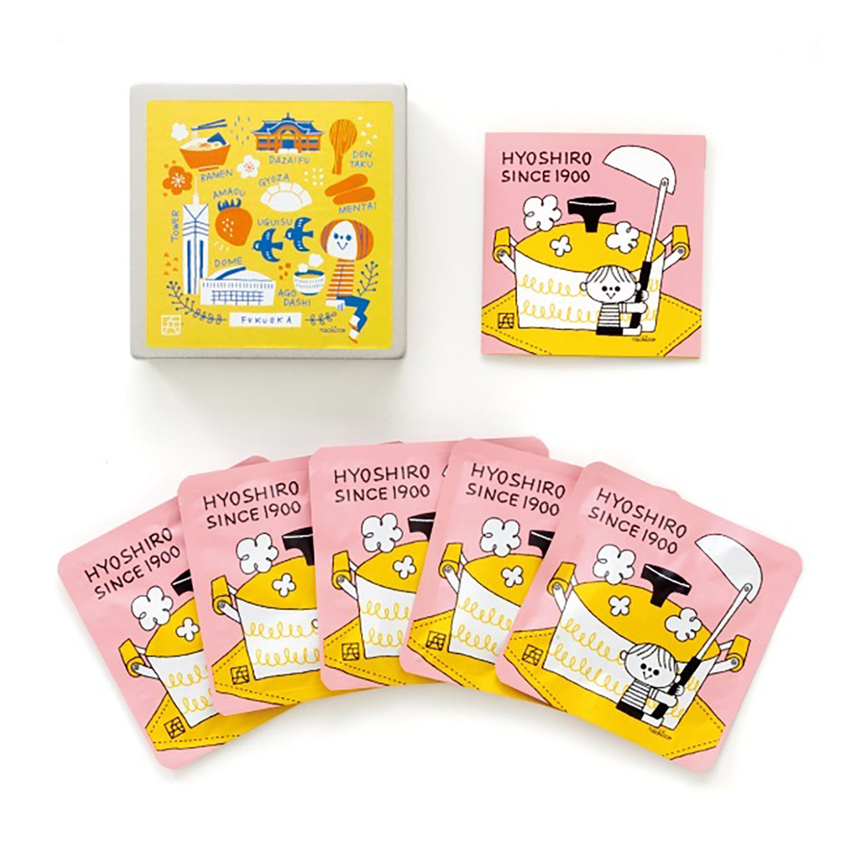 AJINOHYOSHIRO Agodashi Kan Flying Fish Soup Stock Gift Tin Box - Fukuoka Version (5 x 9g)