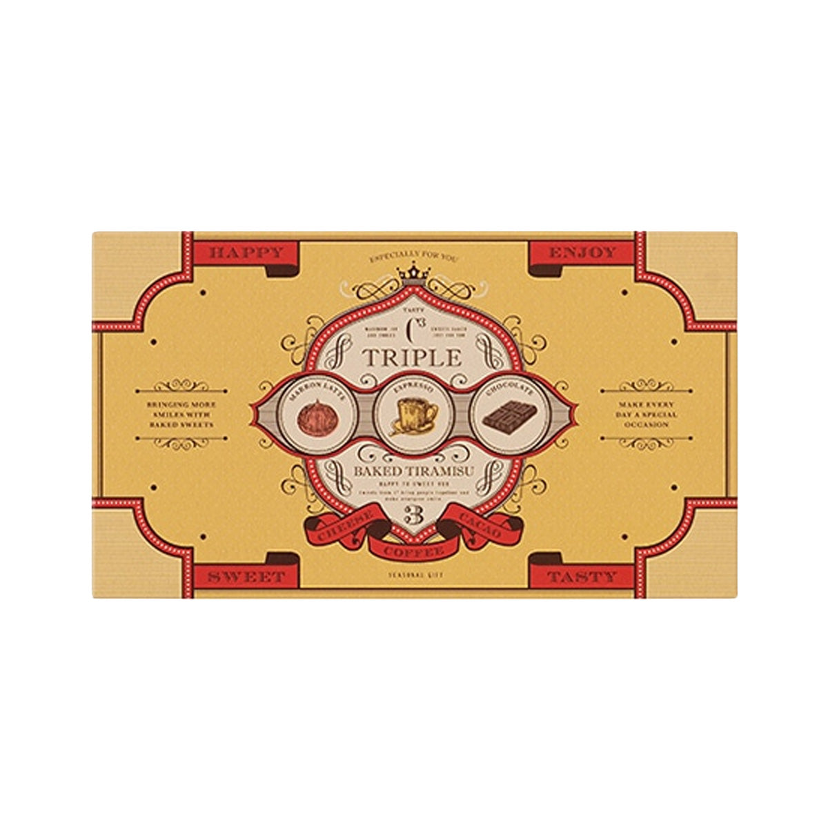 SUZETTE C3 Triple Baked Tiramisu - Original, Chocolate, Chestnut Flavors (9pcs)