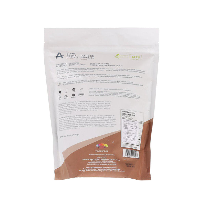 AURANUTRITION Plant Based Protein - Chocolate  (500g)