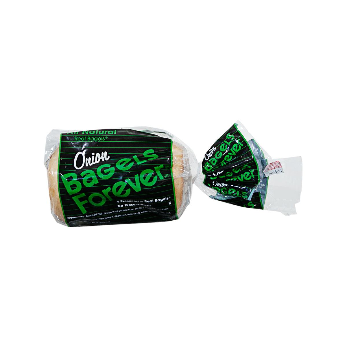 Bagels Forever Onion Bagels, 326g - Gourmet, Presliced