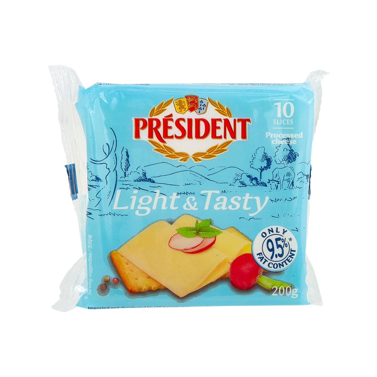 PRESIDENT Light Processed Cheese Slices (200g)