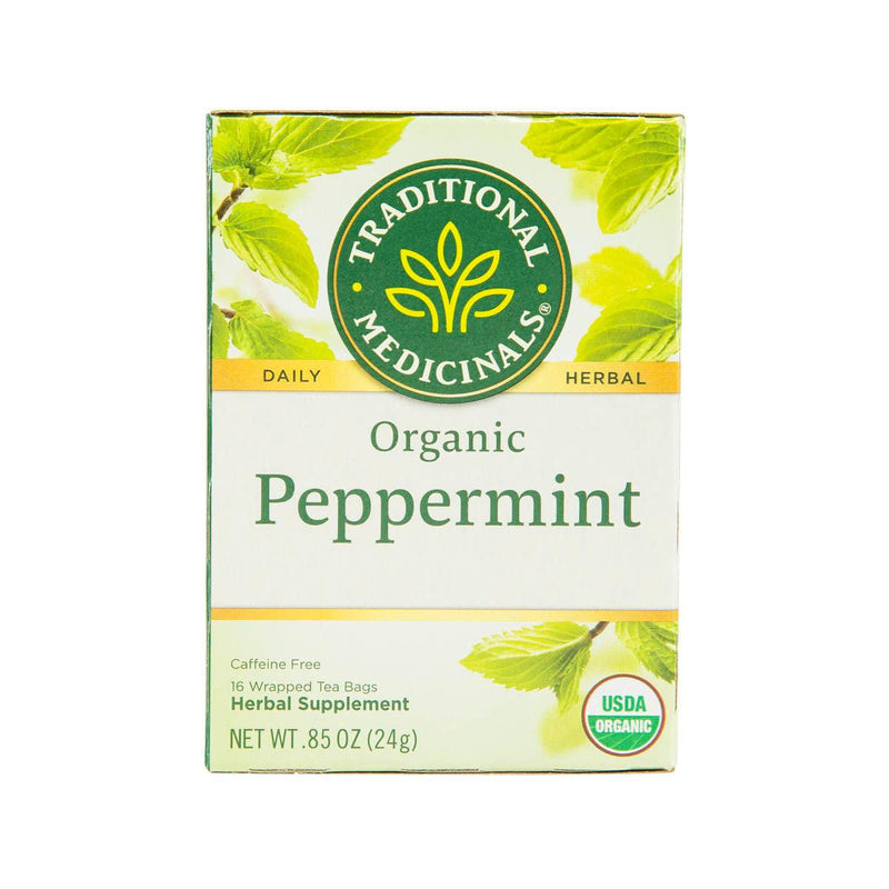 TRADITIONAL MEDICINALS Organic Peppermint Tea Bags  (24g) - city&