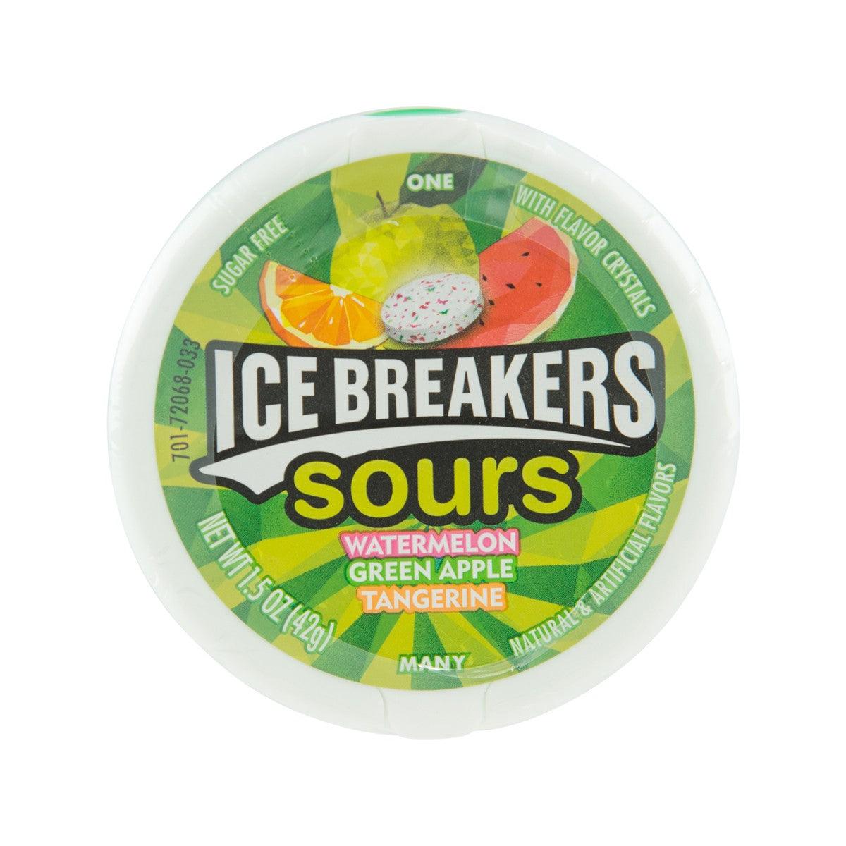 ICE BREAKERS Sours Candy - Green Apple, Watermelon, Tangerine Flavor (42g)