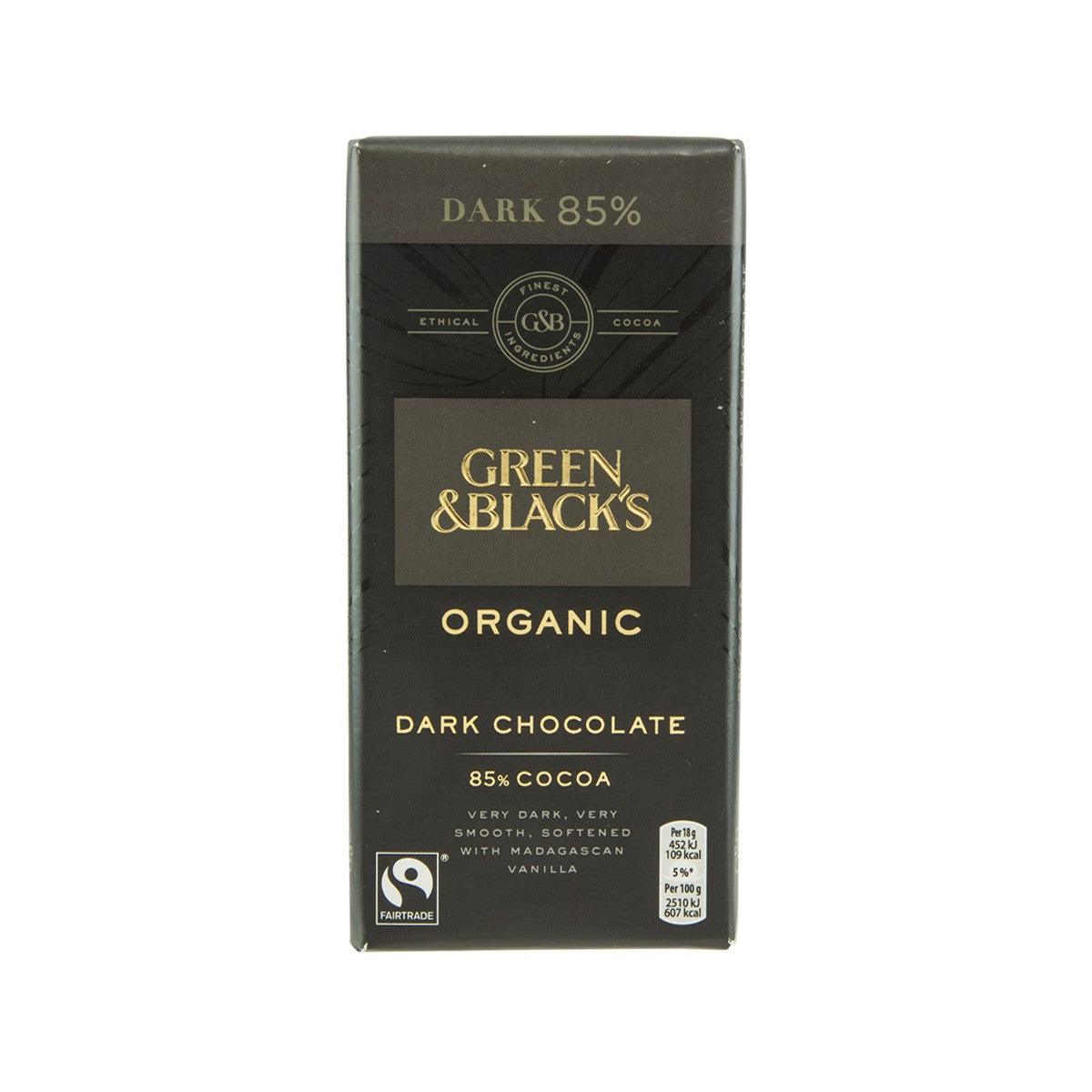 GREEN & BLACK'S Organic Dark Chocolate Bar - 85% Cocoa (90g) – City ...