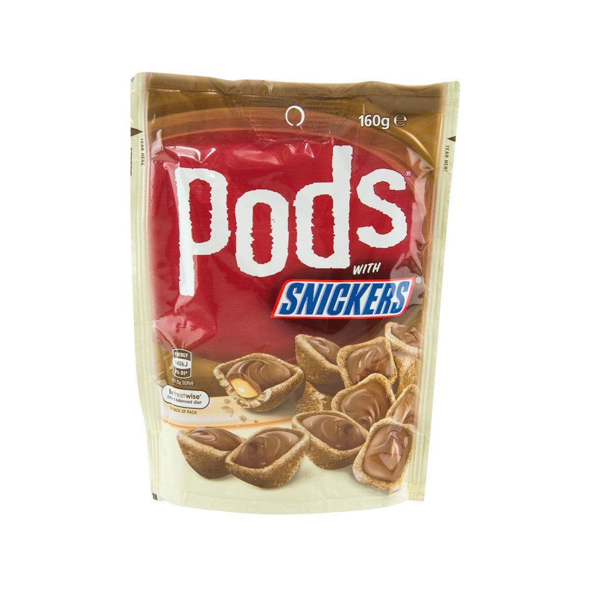 PODS Biscuit Wafer with Snickers Cream & Milk Chocolate (160g)