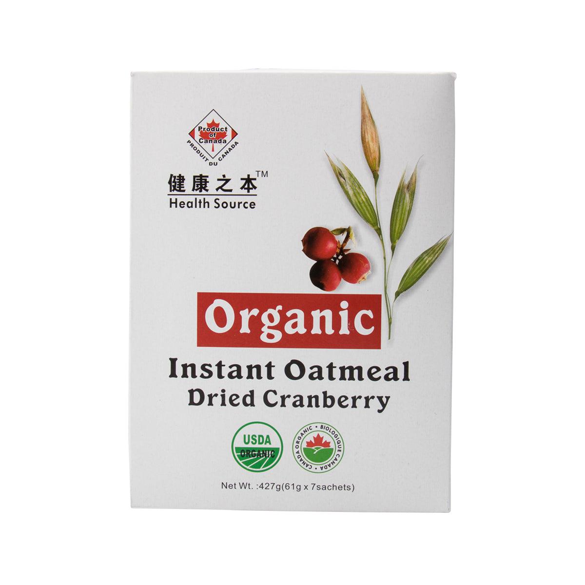 HEALTH SOURCE Organic Instant Oatmeal with Dried Cranberry (427g)