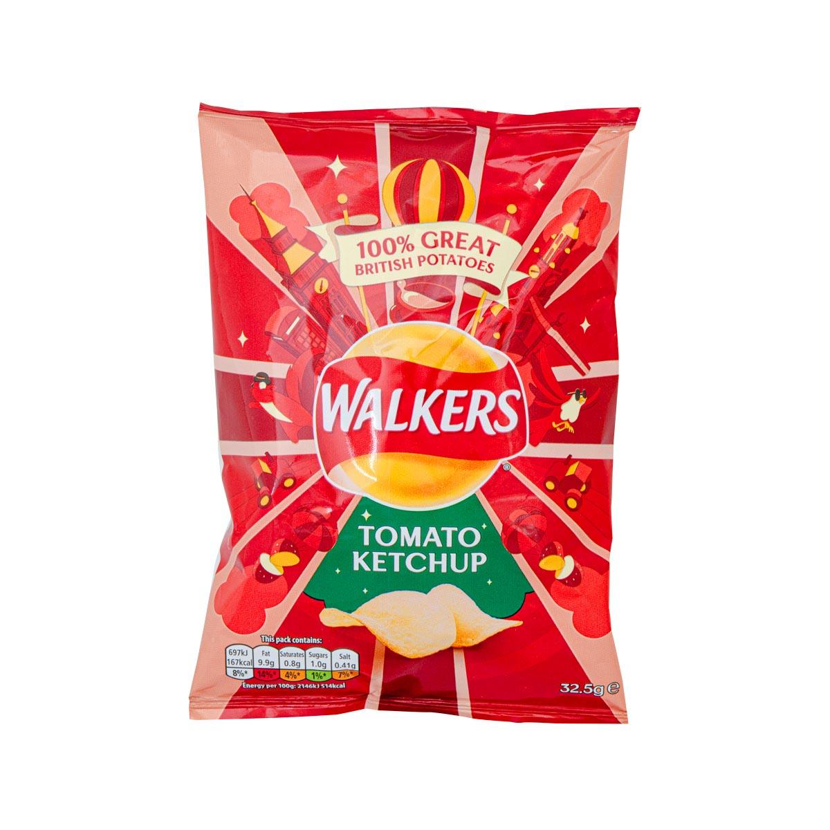 WALKERS Potato Crisps Tomato Ketchup (32.5g) city'super