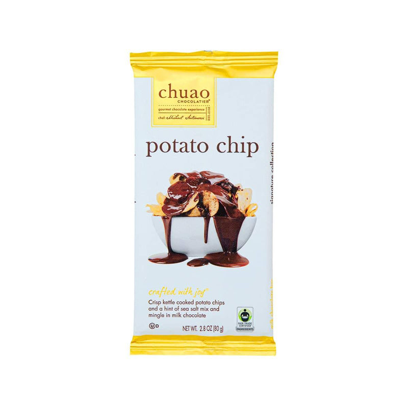 CHUAO CHOCOLATIER Milk Chocolate Bar - Potato Chip  (80g)