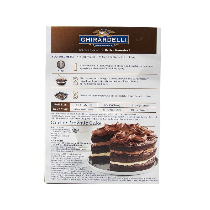 GHIRARDELLI Dark Chocolate Premium Brownie Mix  (567g)