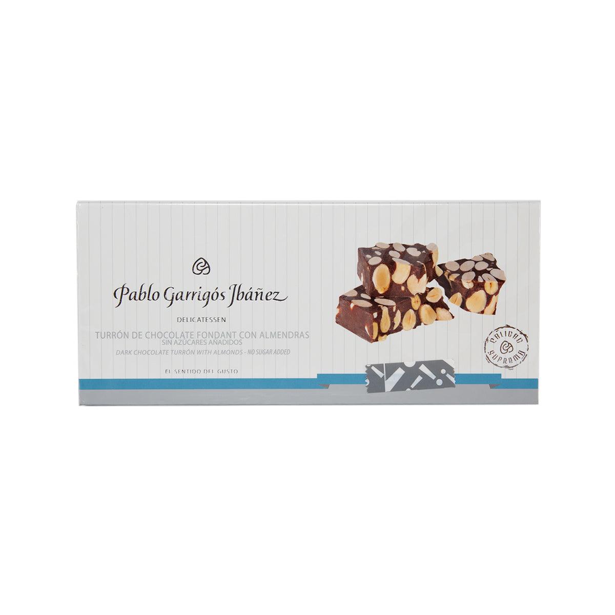 PABLO GARRIGOS IBANEZ No Sugar Added Dark Chocolate Turron with Almonds (200g)