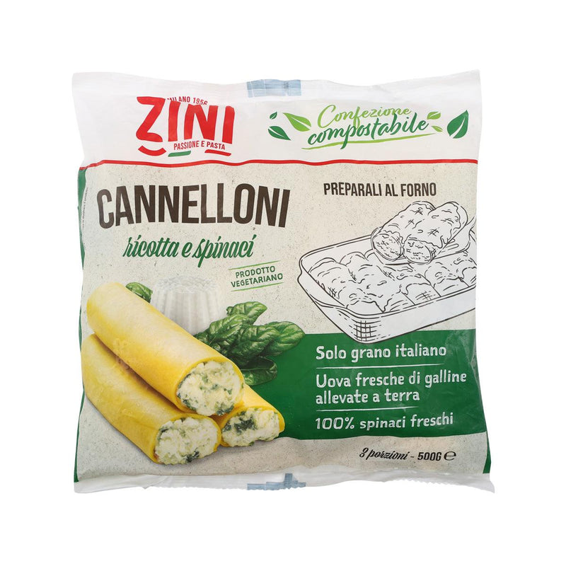 ZINI Cannelloni Filled with Ricotta and Spinach  (500g)