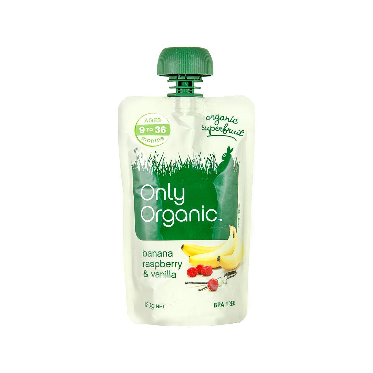 ONLY ORGANIC 有機香蕉覆盆子雲尼拿 (120g)