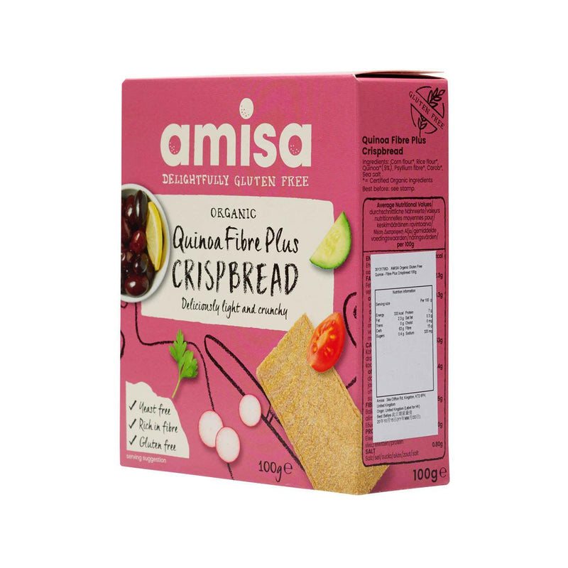 AMISA Organic Gluten Free Quinoa Fibre Plus Crispbread  (100g)
