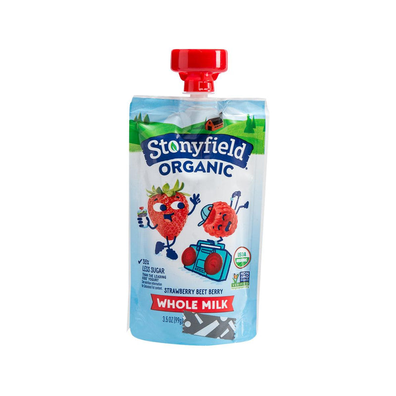 STONYFIELD Organic Whole Milk Yogurt - Strawberry Beet Berry [Pouch]  (99g)