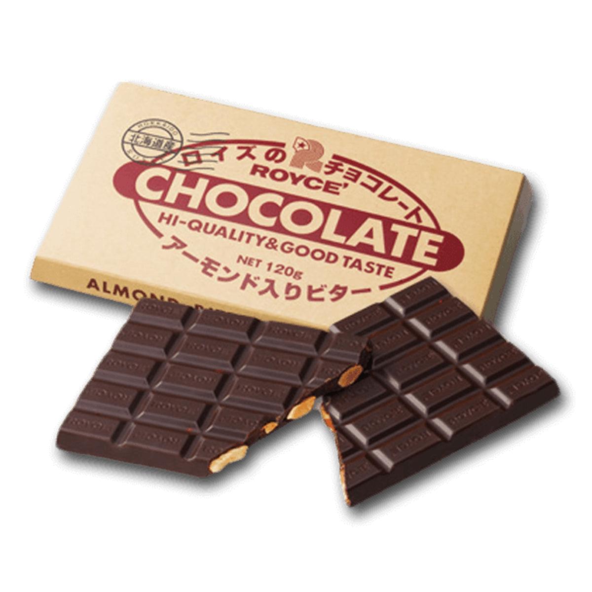 ROYCE' Chocolate Bar - Almond Bitter (120g)