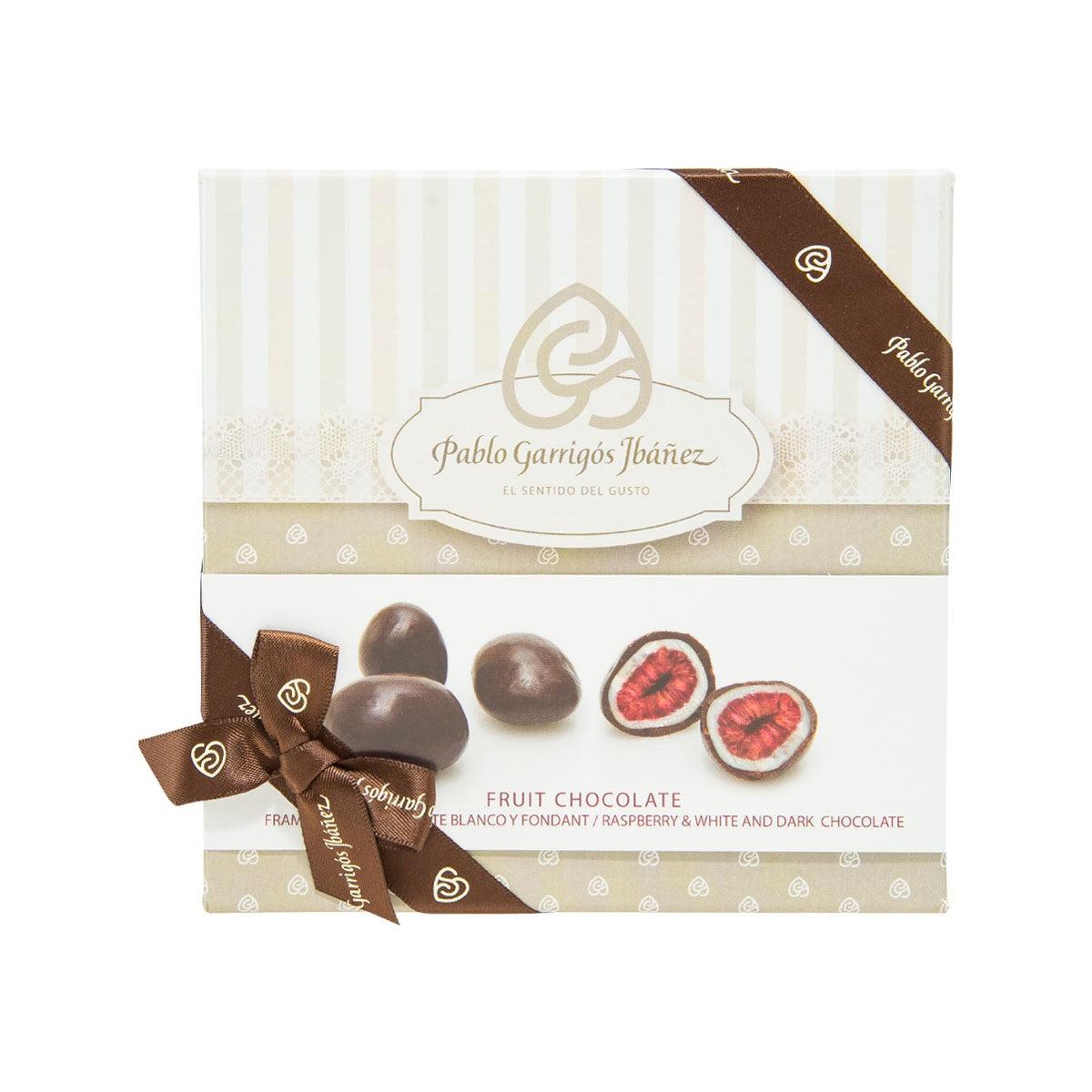 PABLO GARRIGOS IBANEZ Fruit Chocolate - Raspberry & White and Dark Chocolate (100g)