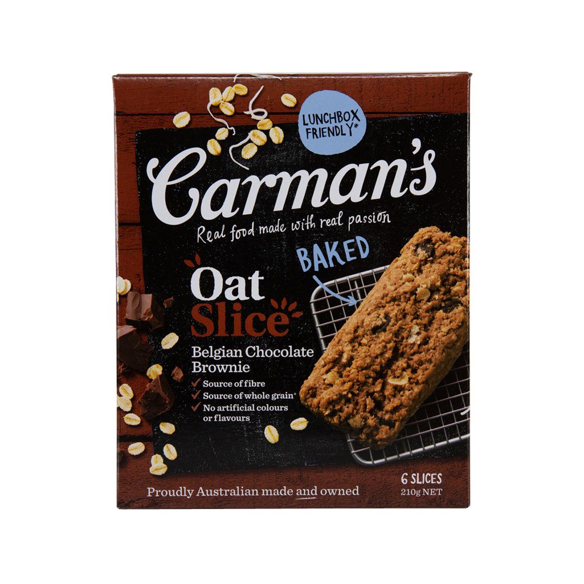 CARMAN'S Belgian Chocolate Brownie Oat Slice (175g)