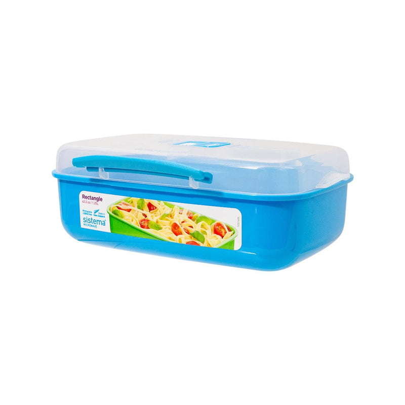 SISTEMA Microwave Rectangle Food Storage Container 1.25L - Assorted