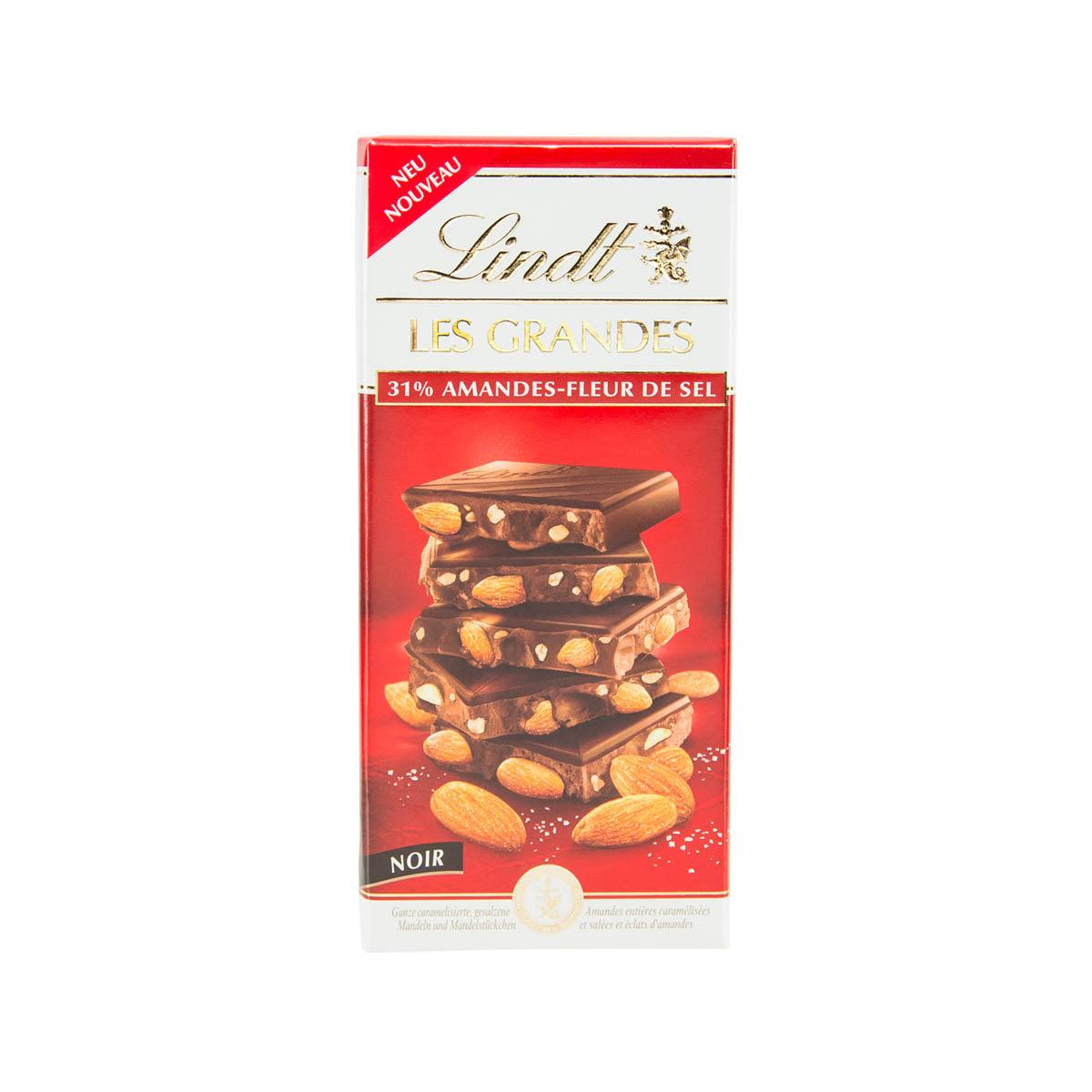 LINDT Dark Chocolate with Almonds and Sea Salt (150g)